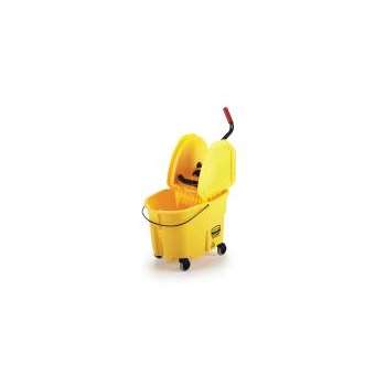 Rubbermaid Wavebrake Down-Press Bucket and Wringer 7577-88, Yellow